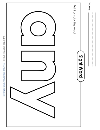 Paint or Color: Any (Printable PDF Worksheet)