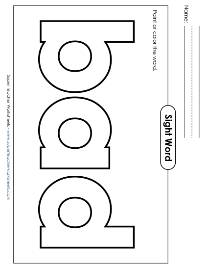 Paint or Color: Bad (Printable PDF Worksheet)