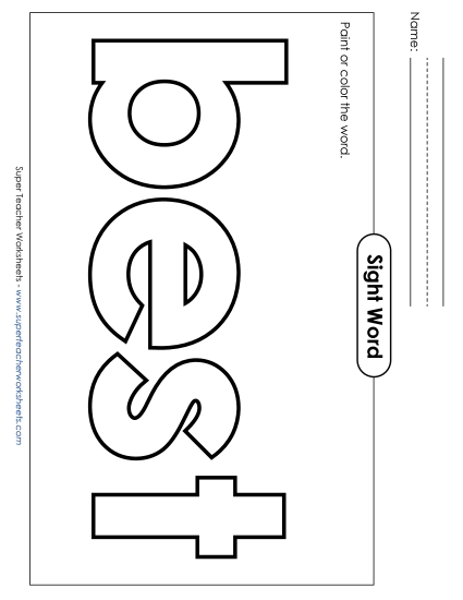 Paint or Color: Best (Printable PDF Worksheet)