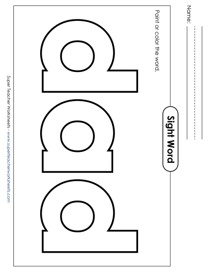 Paint or Color: Dad (Printable PDF Worksheet)