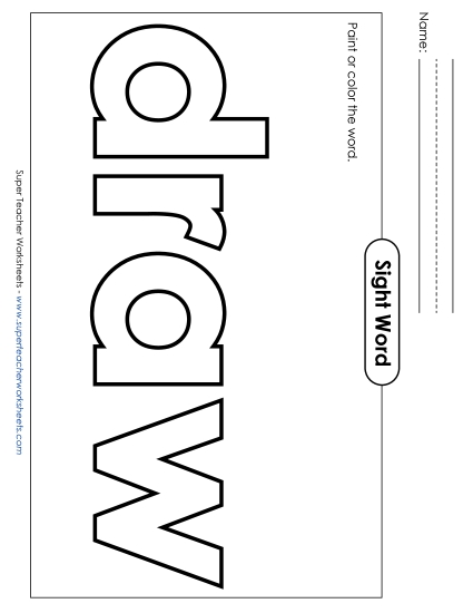 Paint or Color: Draw (Printable PDF Worksheet)