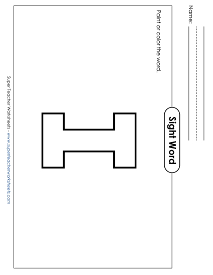 Paint or Color: I (Printable PDF Worksheet)