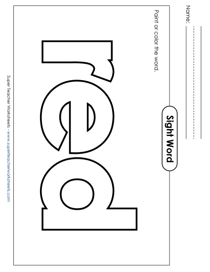 Paint or Color: Red (Printable PDF Worksheet)