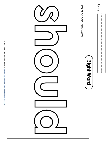 Paint or Color: Should (Printable PDF Worksheet)