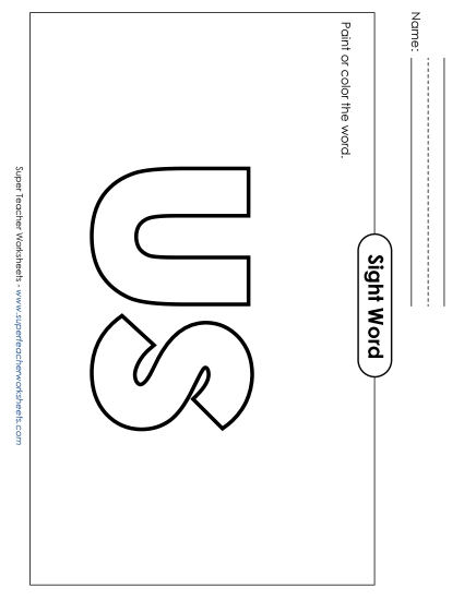 Paint or Color: Us (Printable PDF Worksheet)