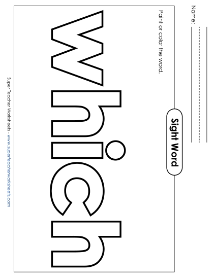 Paint or Color: Which (Printable PDF Worksheet)