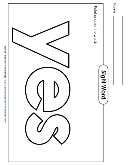 Paint or Color: Yes (Printable PDF Worksheet)