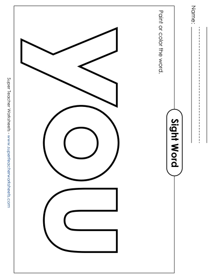 Paint or Color: You (Printable PDF Worksheet)