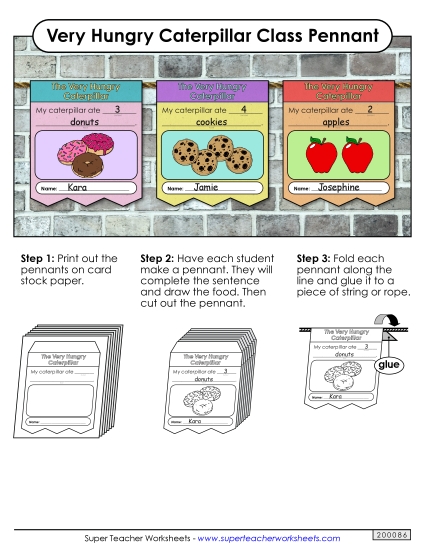 Class Projects - Pennant Display (Printable PDF Worksheet)