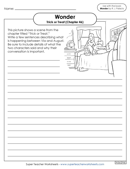 Part 2 - Via - Picture Writing Prompt (Trick or Treat) (Printable PDF Worksheet)