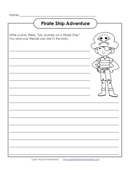 Pirate Ship (Printable PDF Worksheet)