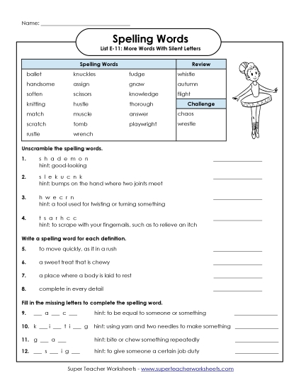 Printable Worksheets - Question Worksheet (E-11) (Printable PDF Worksheet)
