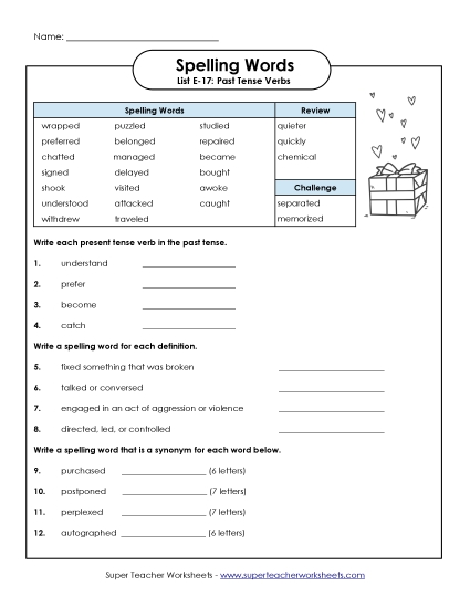 Printable Worksheets - Question Worksheet (E-17)  (Printable PDF Worksheet)