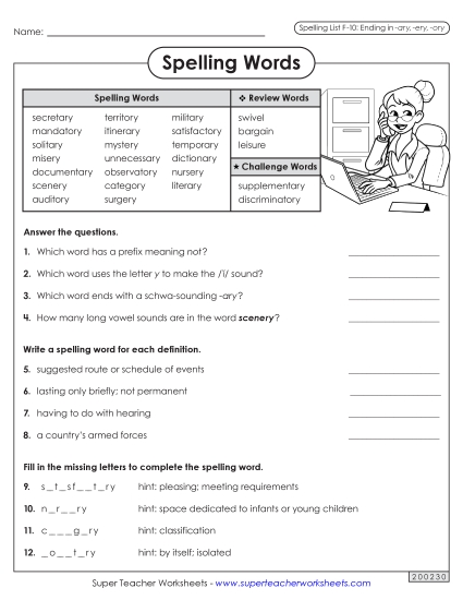 Worksheets and Puzzles - Question Worksheet (F-10) (Printable PDF Worksheet)