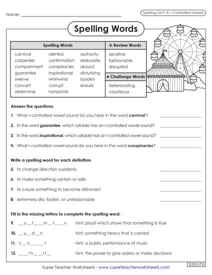 Worksheets and Puzzles - Question Worksheet (F-3)  (Printable PDF Worksheet)
