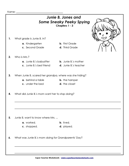 Chapters 1-3 - Questions for Chapters 1-3 (Printable PDF Worksheet)