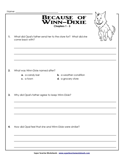 Chapters 1-5 - Questions for Chapters 1-5 (Printable PDF Worksheet)