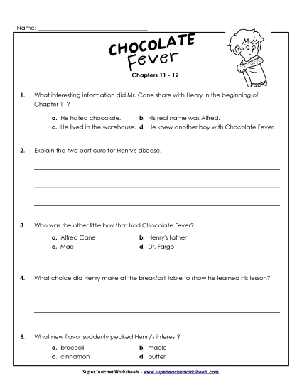 Chapters 11-12 - Questions for Chapters 11-12 (Printable PDF Worksheet)