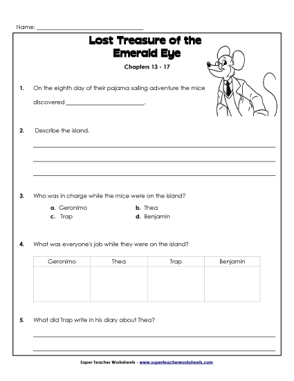 Chapters 13-17 - Questions for Chapters 13-17 (Printable PDF Worksheet)