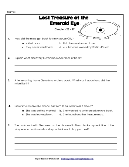 Chapters 25-27 - Questions for Chapters 25-27 (Printable PDF Worksheet)