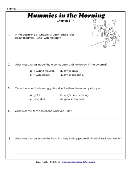 Chapters 3-4 - Questions for Chapters 3-4 (Printable PDF Worksheet)