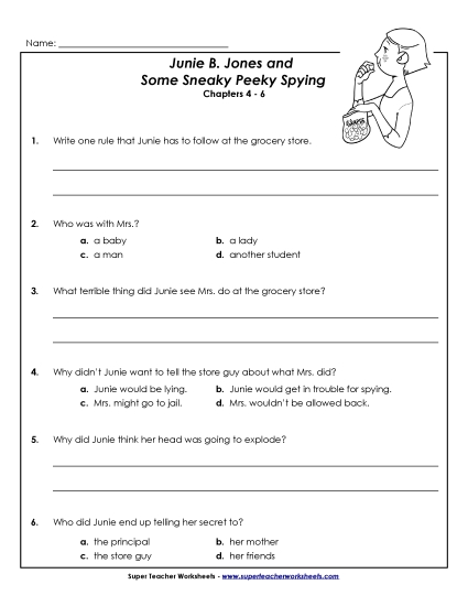 Chapters 4-6 - Questions for Chapters 4-6 (Printable PDF Worksheet)