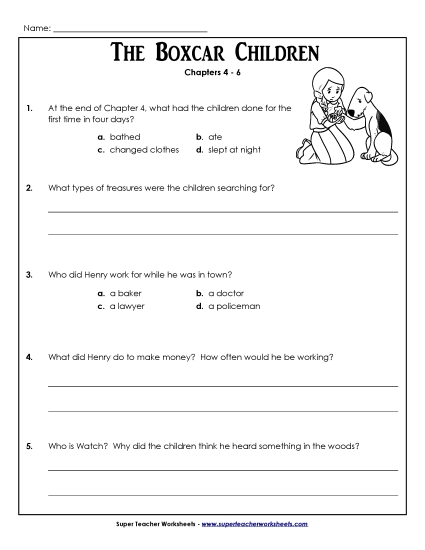 Chapters 4-6 - Questions for Chapters 4-6 (Printable PDF Worksheet)