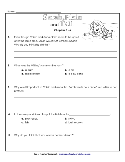 Chapters 5-6 - Questions for Chapters 5-6 (Printable PDF Worksheet)