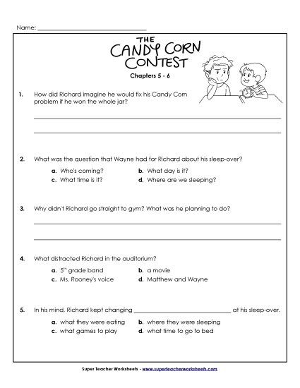 Chapters 5 - 6 - Questions for Chapters 5 - 6 (Printable PDF Worksheet)