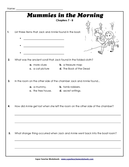 Chapters 7-8 - Questions for Chapters 7-8 (Printable PDF Worksheet)