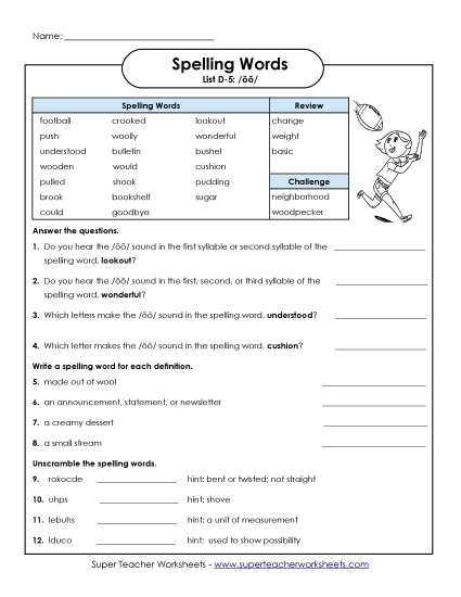 Worksheets - Questions Worksheet (D-5) (Printable PDF Worksheet)