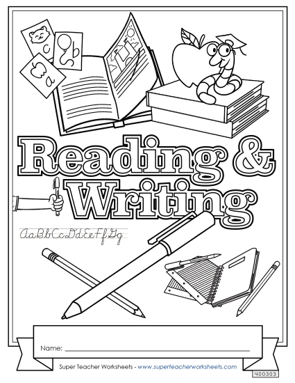 Folder & Binder Covers - Reading and Writing (Printable PDF Worksheet)