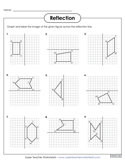 Reflections Only - Reflection Draw (Printable PDF Worksheet)