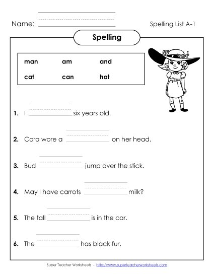 Worksheets - Sentence Completion (A-1) (Printable PDF Worksheet)