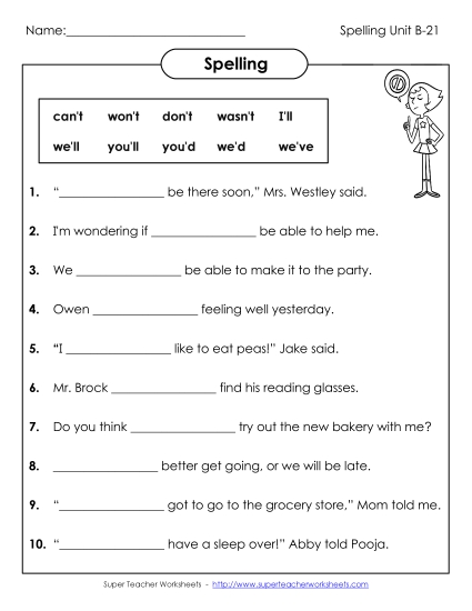 Worksheets - Sentence Completion (B-21) (Printable PDF Worksheet)
