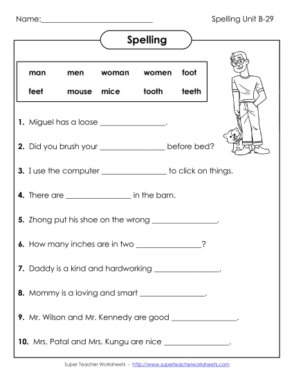 Worksheets - Sentence Completion (B-29) (Printable PDF Worksheet)