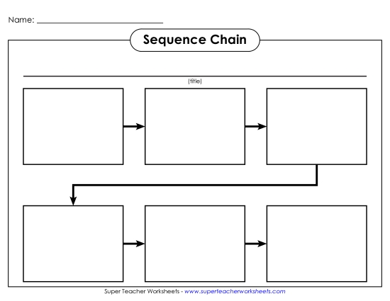 Sequencing - Sequence Chain (No Lines) (Printable PDF Worksheet)