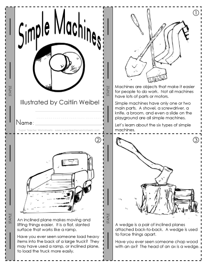 Simple Machines: Mini-Book (Printable PDF Worksheet)