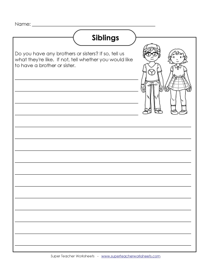 Sisters or Brothers (Printable PDF Worksheet)