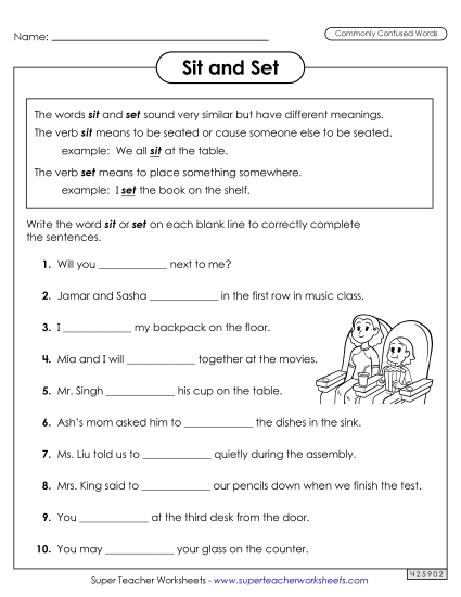 Sit and Set (Printable PDF Worksheet)