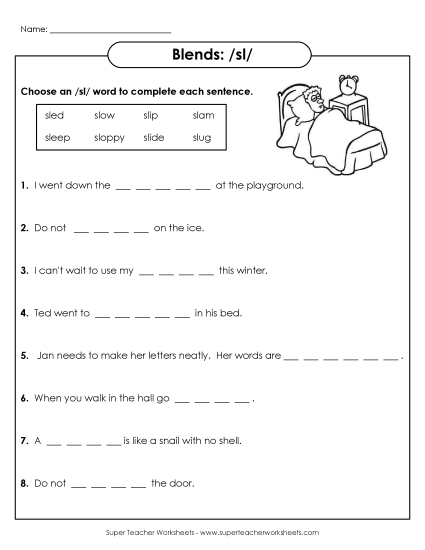 Worksheets - SL Sentences (Printable PDF Worksheet)