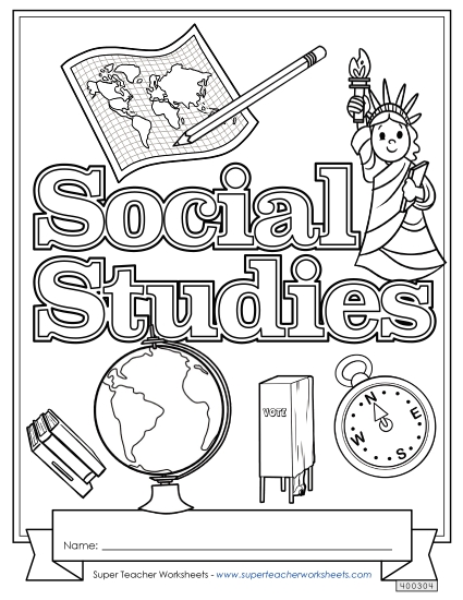 Folder & Binder Covers - Social Studies (Printable PDF Worksheet)