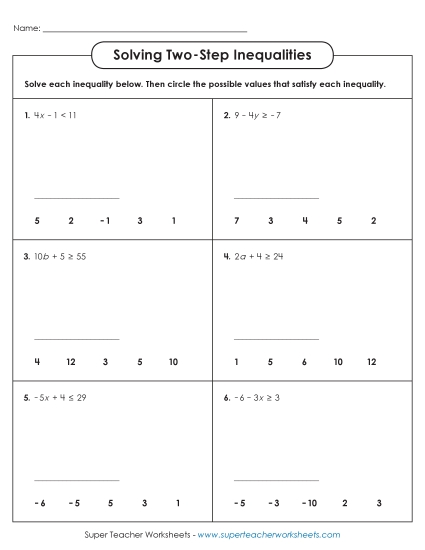 Basic Level - Solve & Circle (Basic) (Printable PDF Worksheet)