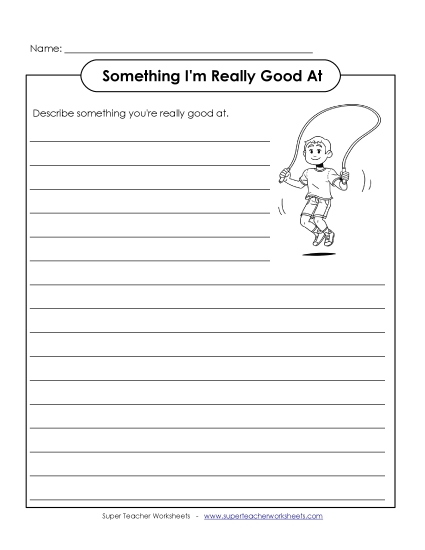 Something I'm Good At (Printable PDF Worksheet)