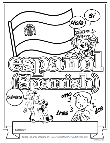 Folder & Binder Covers - Spanish (español) (Printable PDF Worksheet)