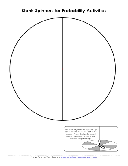 Spinners for Probability Activities (Printable PDF Worksheet)