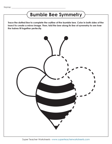 Springtime Symmetry Critters (Printable PDF Worksheet)