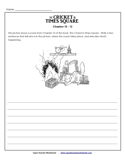 Chapters 10 - 12 - Summarize the Picture:Chapters 10 - 12 (Printable PDF Worksheet)