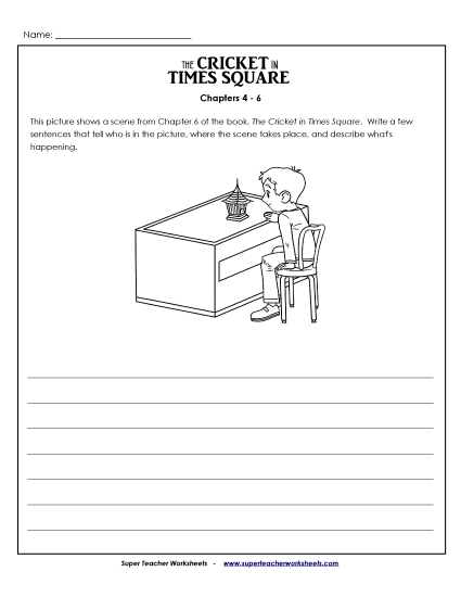 Chapters 4 - 6 - Summarize the Picture:Chapters 4 - 6 (Printable PDF Worksheet)