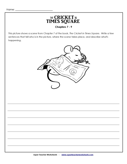 Chapters 7 - 9 - Summarize the Picture:Chapters 7 - 9 (Printable PDF Worksheet)